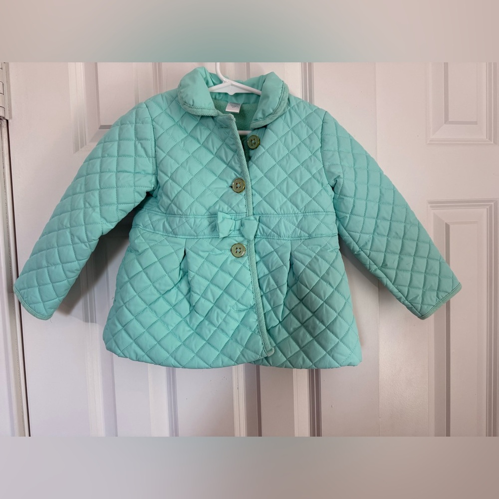 Kids Quilted Jacket - Mint Green Size 4t